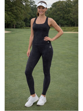 Free People Good Karma Leggings Acid Wash Black Seamless High Rise Athleisure XS